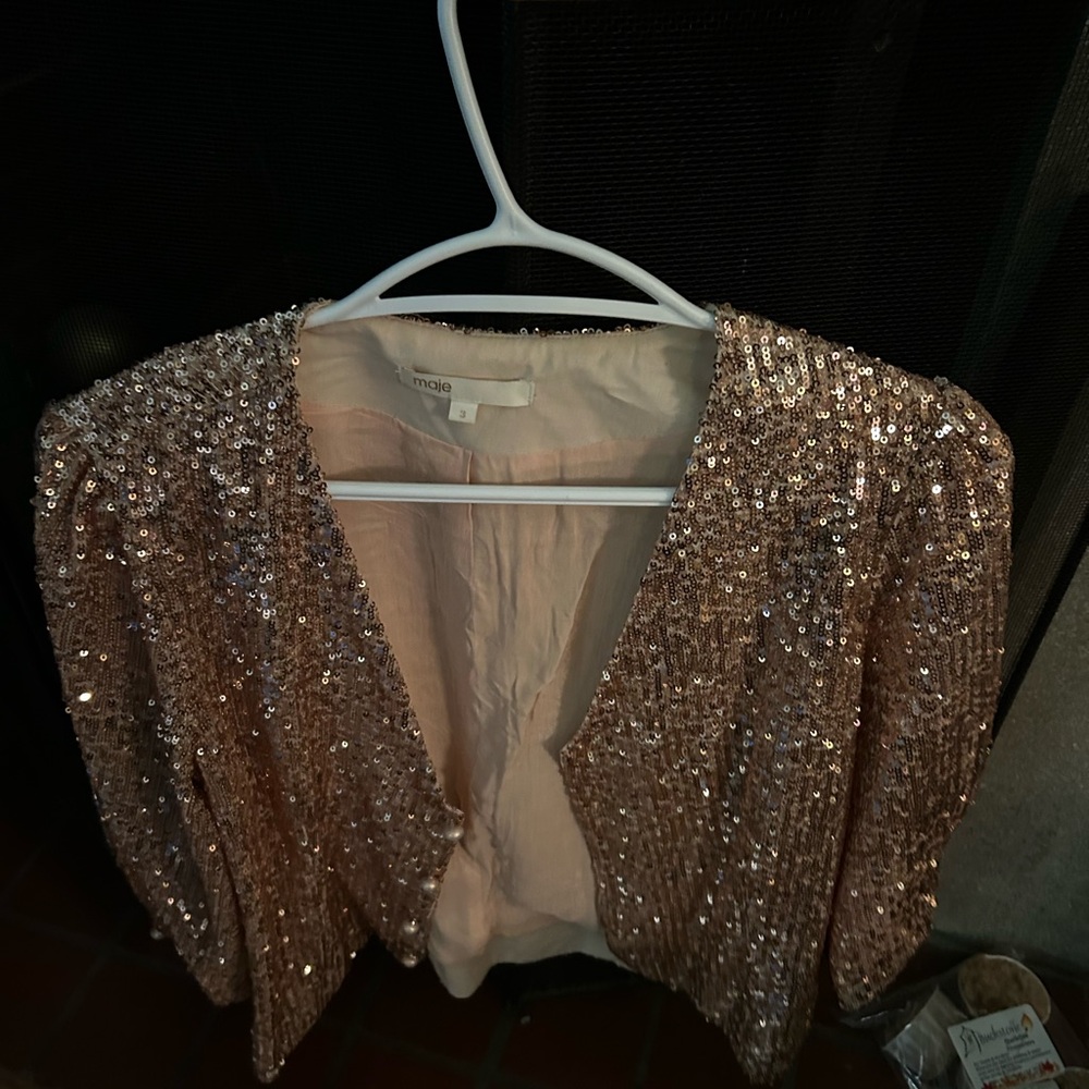 Maje Glittering Sequin Jacket